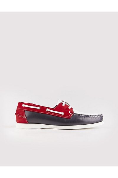 Cabani Genuine Leather Lace-Up Navy Blue Men's Casual Shoes
