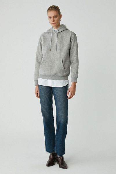 ETHIQUET Modest Abelia Damen-Sweatshirt aus Baumwollfleece innen aus weichem, dickem Stoff mit Kapuze und gestricktem Grimelange-Sweatshirt