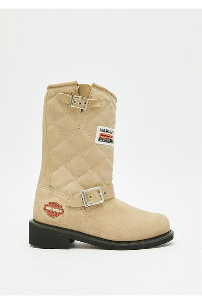 Harley Davidson Laconia 644 Women's Beige Suede Boots