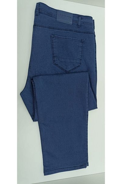 gambia outdoors Plus Size Battal a Quality - Men's Lycra Straight Leg Jeans