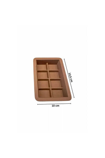 Piev 2Pcs Famous Dubai Chocolate - Silicone Mold, 8 Compartments