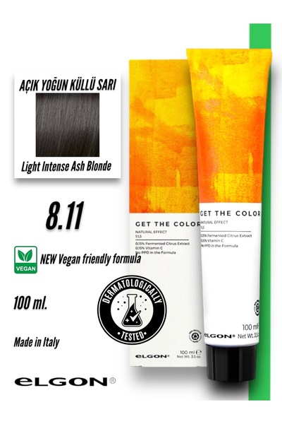 Elgon Get The Color 8.11 Profesyonel Saç Boyası (100 ml.) (Oksidansız)