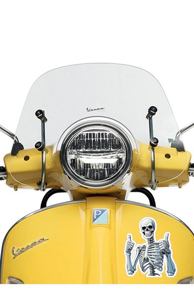 MegaSticker Autocolant schelet ok 13x11 cm - mașină, motocicletă, cască, laptop și sticlă