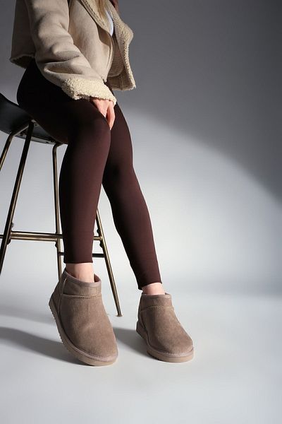 Marjin Ежедневни дамски ботуши с подплатена кожа Pasep Mink Suede