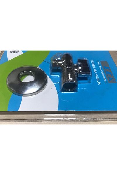 Eca Polished Chrome Head with 1/2'' Filter - Intermediate Faucet with Badge
