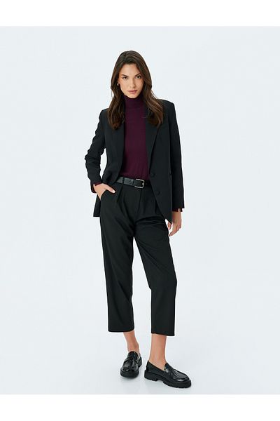 Koton Pleat Detailed Fabric Trousers with Pockets