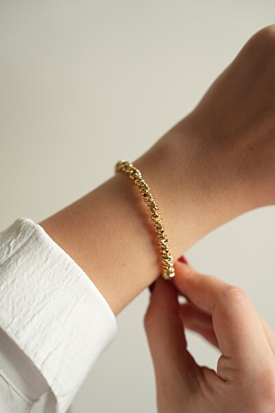 Ladies&Gentlemen 316L الصلب لون الذهب دوامة دوريكا نموذج سوار المرأة