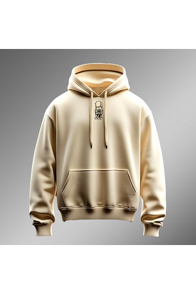 Crea Eymer Wear Σχέδιο Hanzala - Κρεμ φούτερ με κουκούλα oversize