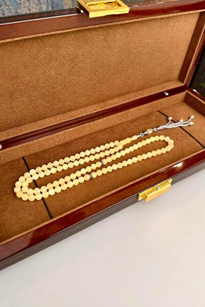 dergah tesbih سبحة صلاة بتصميم قطرة العنبر الفضية (99 حبة) (سبحة قطرة العنبر)