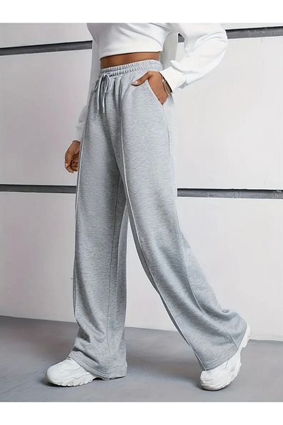 LACKH Sweatpants Women's Comfortable Wear Grey Bol Leg