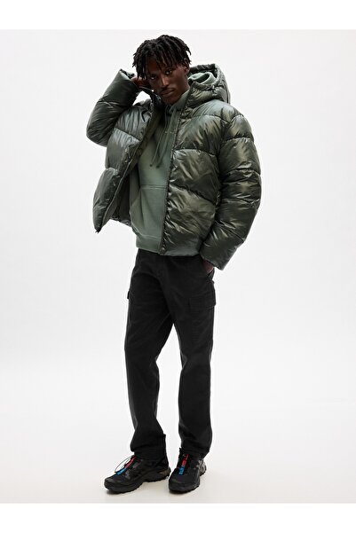 GAP Erkek Yeşil PrimaLoft:registered: P.U.R.E.™ Parlak Puffer Şişme Mont