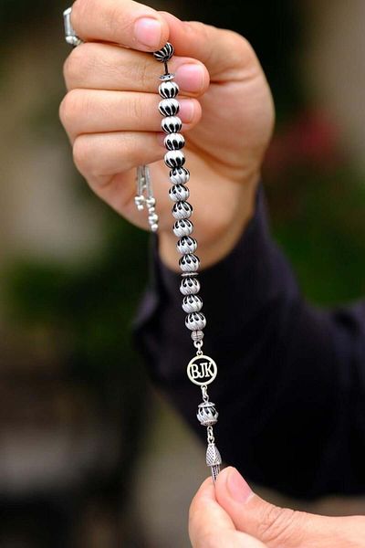 dergah tesbih Beşiktaşlı Full Silver Design Zaza Tasbihi