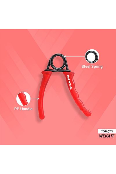 Nivia Plastic Hand Gripper | Multicolour | Alloy Steel & Plastic | For Forearm/finger Exercise