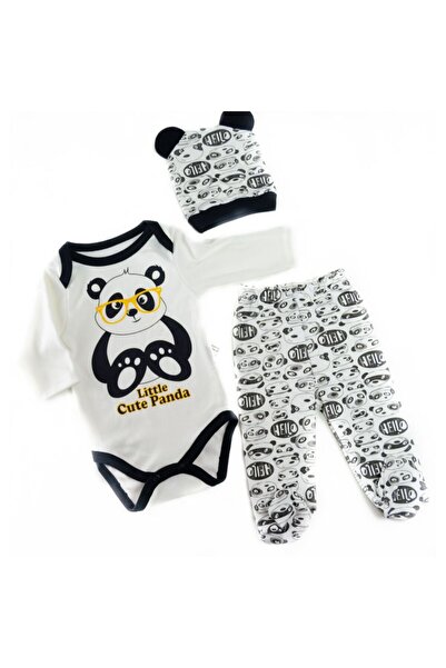 minibird baby طقم بدلة أطفال باندا للجنسين 3 قطع