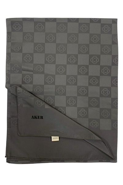 Aker New Checkerboard Monogram Shawl - Dark Gray 974