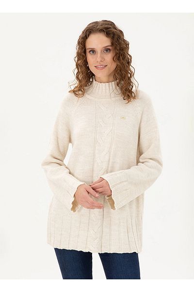U.S. Polo Assn. U.S. Polo Assn. Dámsky vodovo zelený sveter oversize – vzpriamený Mera Dmls