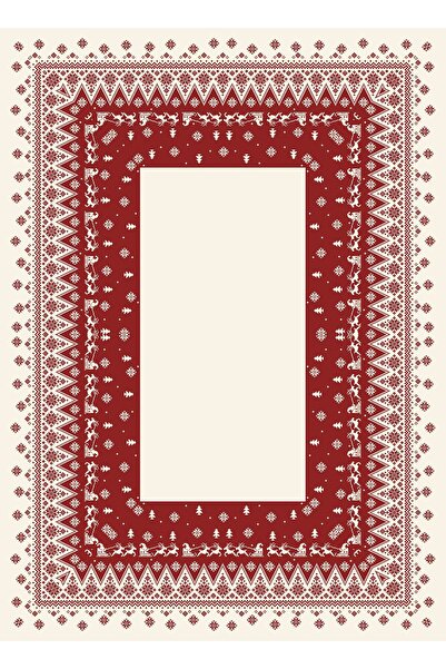 Razz Moda Table Cloth with Ethnic Pattern and Christmas Model
