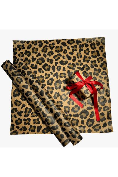 weloveis Gift Wrapping Paper with''Leopard'' Pattern-Virgin Kraft Paper 40Gr-55X55Cm-10Pages
