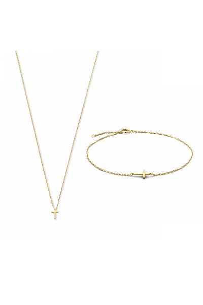 Isabel Bernard Cadeau D'isabel 14 Karat | Gold Halskette Und Armband Geschenksets Ib90091