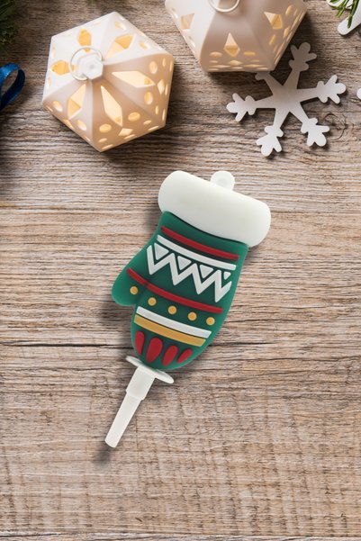 PASTRY PLANET Ornament decorativ de Anul Nou pentru tort din silicon 1 mănușă (breloc)