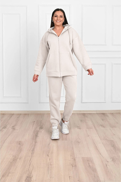 FEEL STYLE Γυναικείο κοστούμι 3 νημάτων υψωμένο διπλό καθημερινής χρήσης κανονικού μεγέθους FS