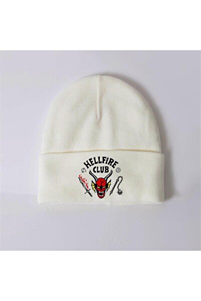 Karakedi Beyaz Stranger Things 4. Сезон Дастін Hellfire Club Шапка