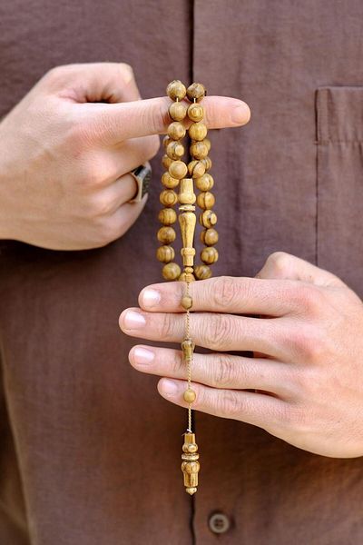 dergah tesbih Üstad Yusuf Ore Special Mevlevi I?Mame Scented Öd(Ud) Tree Prayer Beads