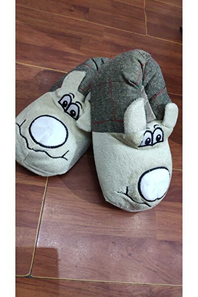 THE TWIDDLERS Πράσινο χειμωνιάτικο ζεστό παντόφλες σπιτιού με φιγούρες ζώων Twidy