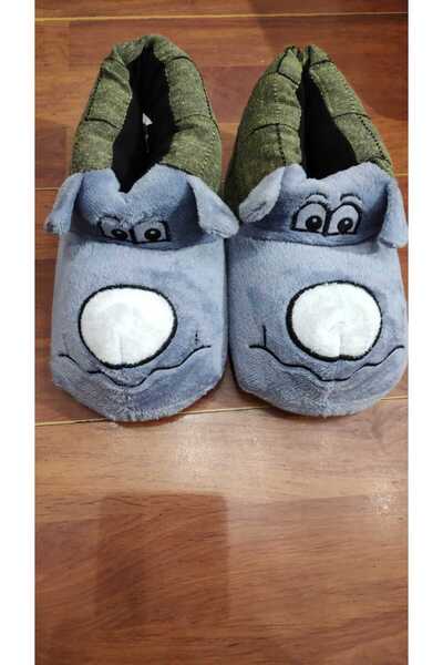 THE TWIDDLERS Twidy Animal Figured Gray Winter Warm Home Slippers