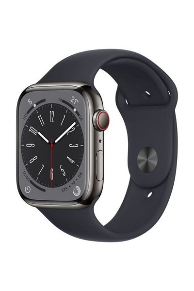 Apple Watch Series 8 GPS + Cellular 45mm Graphite Stainless Steel Case with Midnight Sport Band