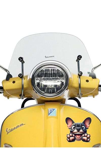 MegaSticker 13x13 Cm Autocolant drăguț câine zâmbitor - mașină, motocicletă, cască, laptop, sticlă