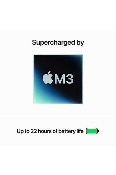 Apple ماك بوك برو 14 بوصة (2023) | M3 | وحدة معالجة مركزية 8 أنوية | ذاكرة وصول عشوائي سعتها 8 جيجابايت | قرص SSD سعة 512 جيجابايت | فضي | إصدار الشرق الأوسط