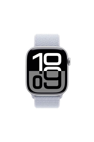 Apple Watch Series 10 GPS 46mm Silver Aluminium Case with Blue Cloud Sport Loop| MWWN3QA/A