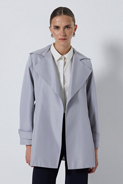 Touché Privé Trench Coat with Epaulette Sleeves
