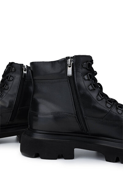 Tamer Tanca Erkek Hakiki Deri Siyah Casual Bot