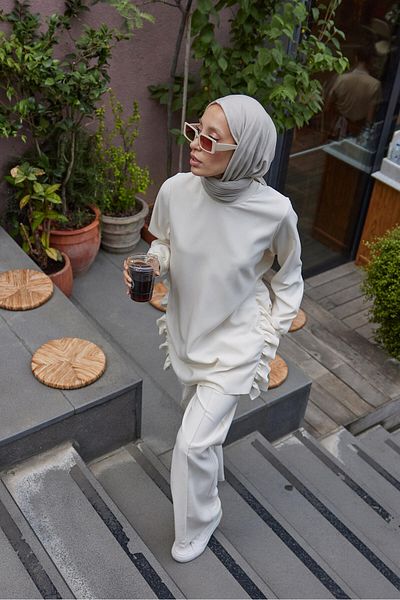 Touché Privé Hose aus geripptem Crêpe