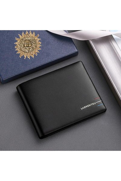 Laorentou Original Italian Genuine Leather Card Holder Men's Wallet