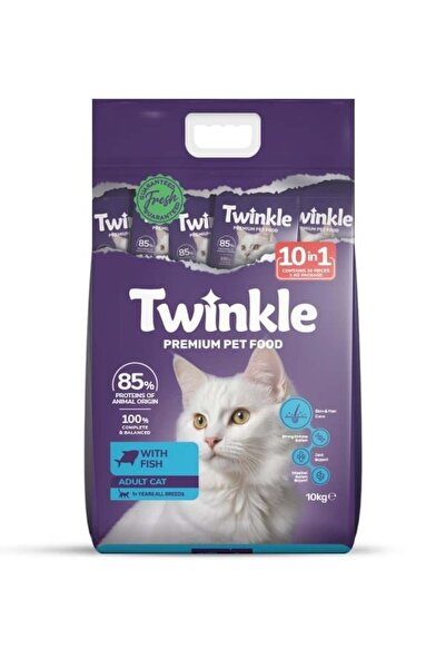 Twinkle Twinkle Balıklı Yetişkin Kedi Maması 10 Kg. (10 in 1)