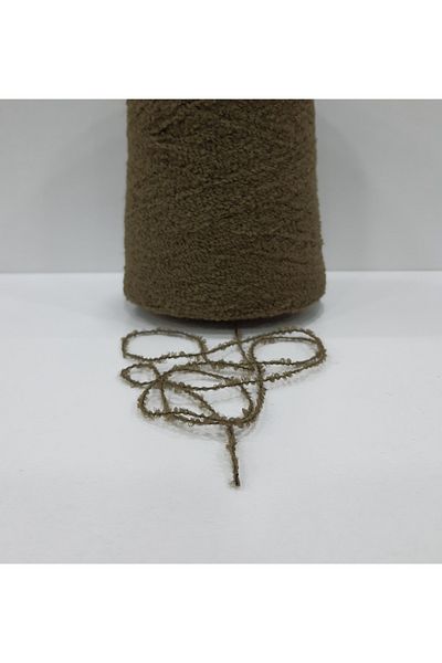 İPLİKOUTLET Χακί Χρώμα Εισαγόμενο Merino Boucle Σχοινί 400 γραμμαρίων