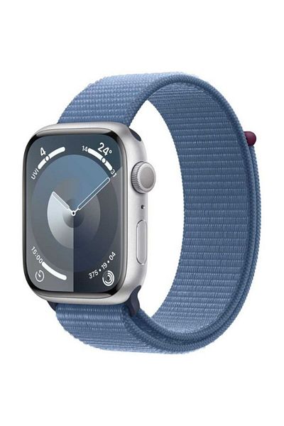 Apple Watch Series 9 GPS |41mm| Color Silver| Aluminium Case with Winter Blue Sport Loop