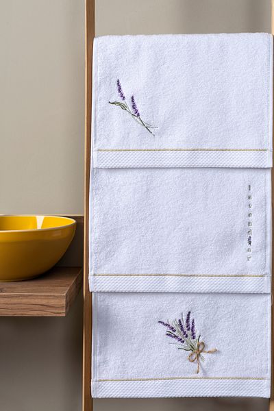 LAVENDIER Λεβάντα 30x50 Τριπλή Πετσέτα Κουζίνας/Χεριών 100% Βαμβάκι