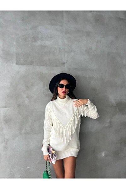 atölyekaftanbutik Püskül detaylı kazak