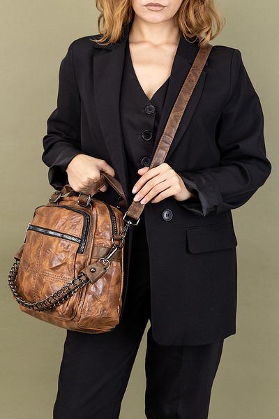 Getcho Etna Women's Chain Detailed Crossbody Bag and Backpack