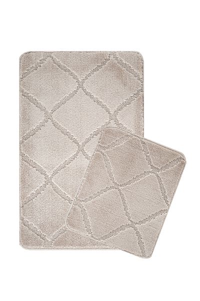 KONFOR Non-Slip Bathroom Mat Set – Long-Lasting, Soft Texture, Water Absorbent, Washable Set (50x80