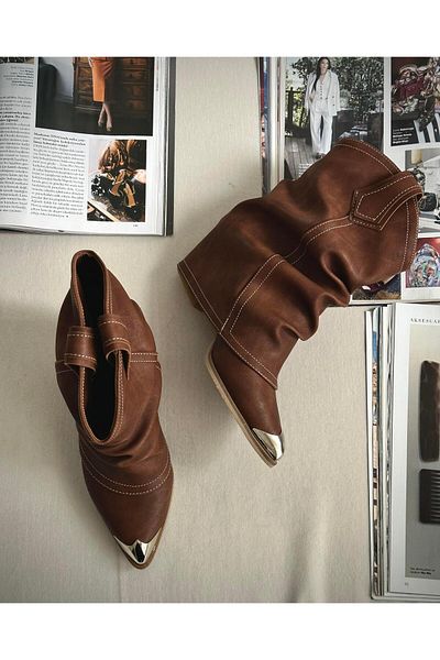 Zuum Γυναικείες μπότες Western Tan Matte Opal Long