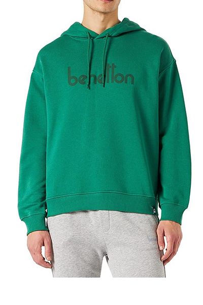 Benetton Ανδρικό φούτερ με κουκούλα με φερμουάρ
