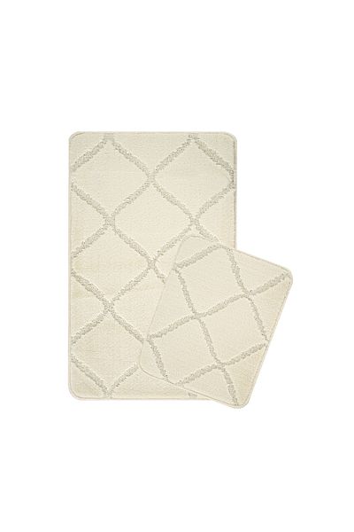 KONFOR Non-Slip Bathroom Mat Set – Long-Lasting, Soft Texture, Water Absorbent, Washable Set (50x80