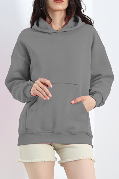 TAKE İT TOO Рожева кофта з капюшоном і кишенями Gıronda Kanguru Sweat - 20960...