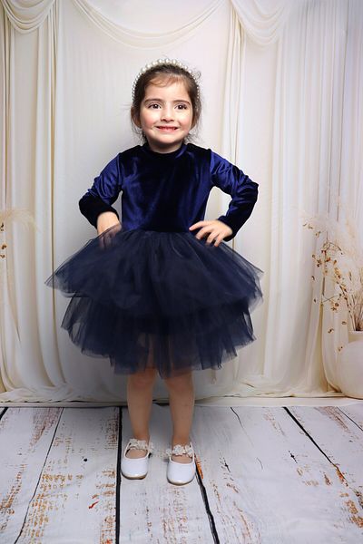 GÜL Baby Кадифена рокля-пачка за момиче, новогодишен костюм, вечерна рокля-пачка за момиче