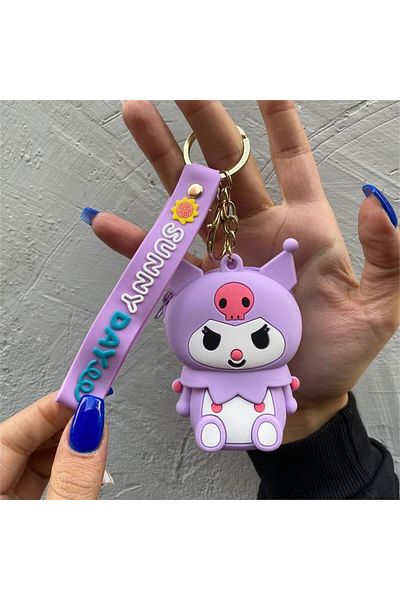 Karakedi Lila Anime Kuromi Silicone Coin Purse